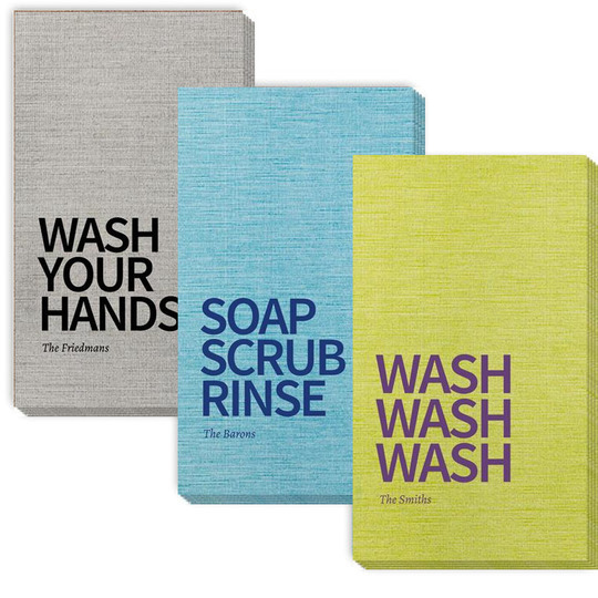 Wash Your Hands Bamboo Luxe Guest Towels